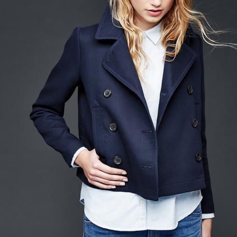 Classy fall blue peacoat 💙 size small